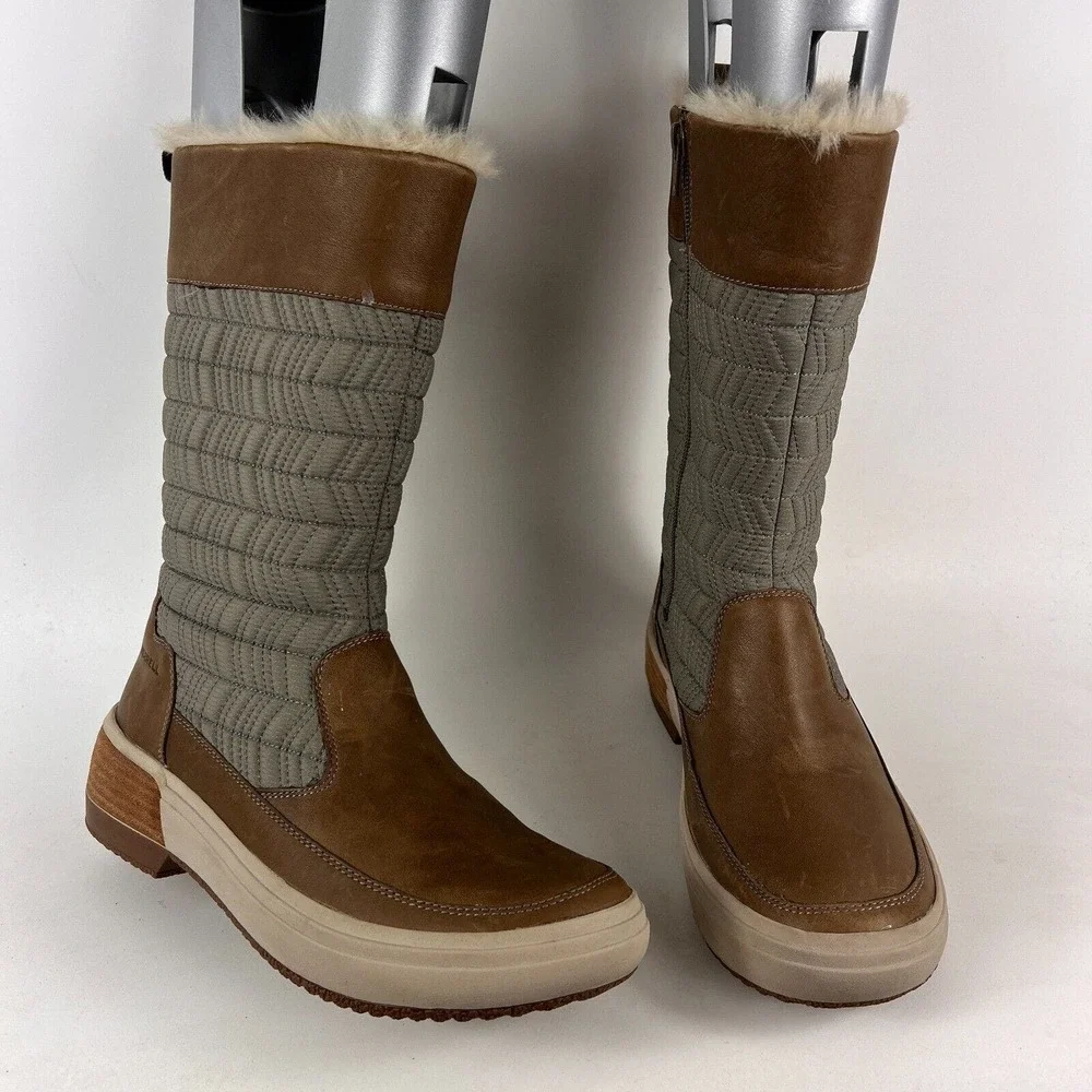 Merrell Haven Bluff Polar women's size 8.5 tan leather waterproof tall boots